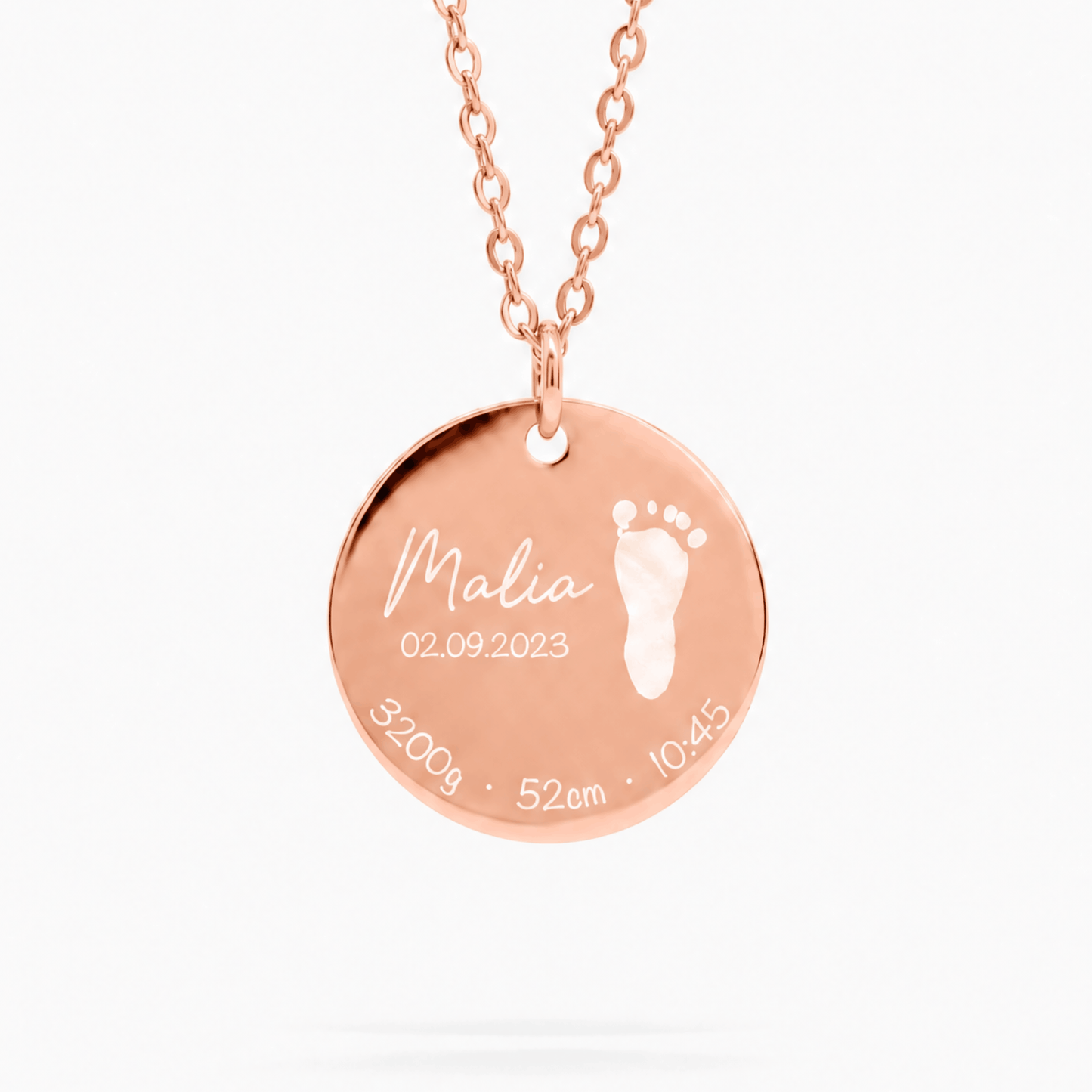 Voetafdruk Geboorte Ketting