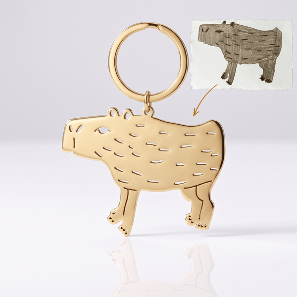 Sleutelhanger met kindertekening