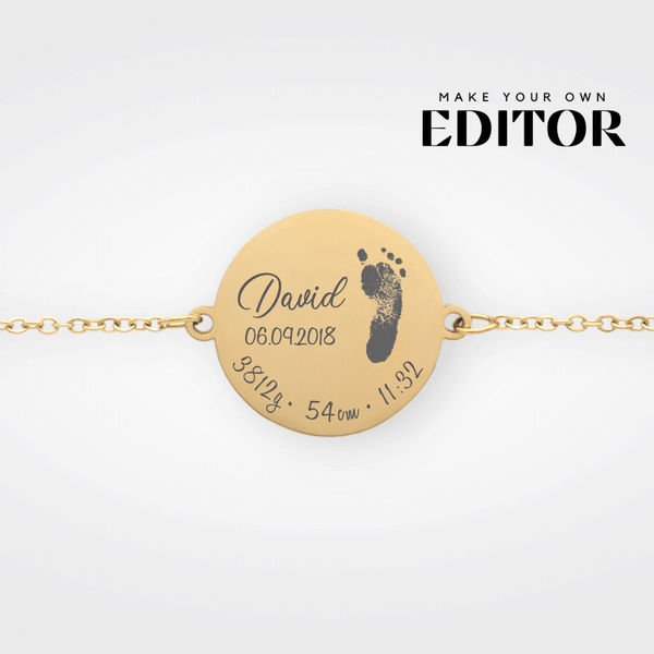 Voetafdruk Geboorte Ketting
