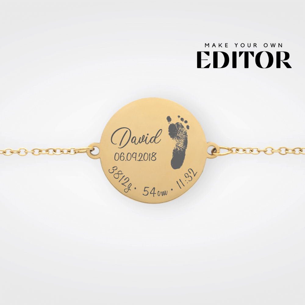 Voetafdruk Geboorte Ketting