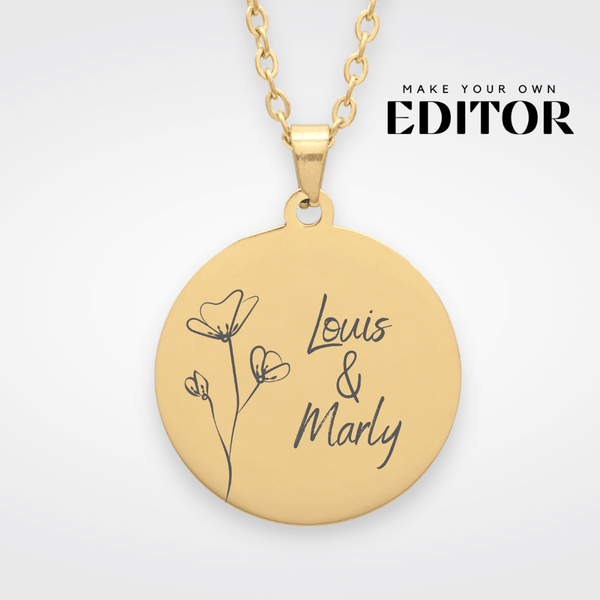 "Familie" ketting met naam