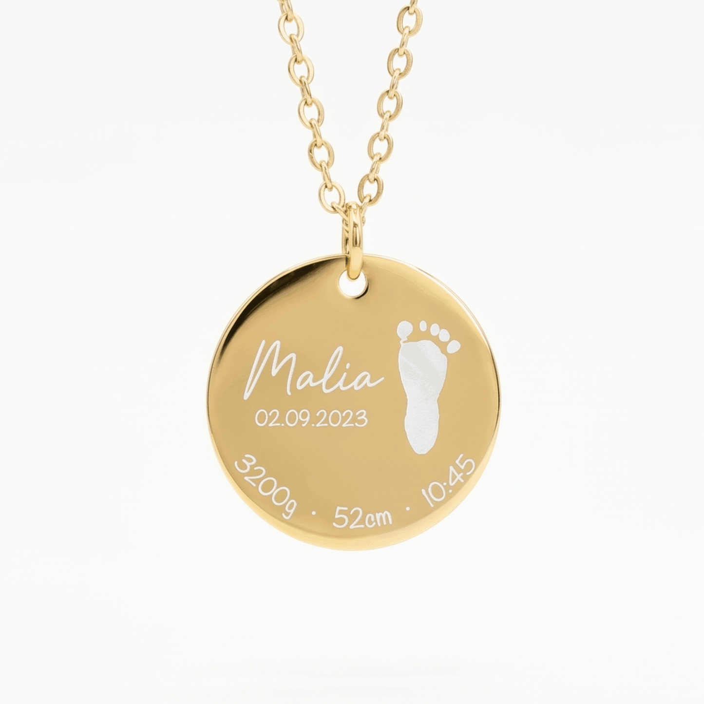 Voetafdruk Geboorte Ketting