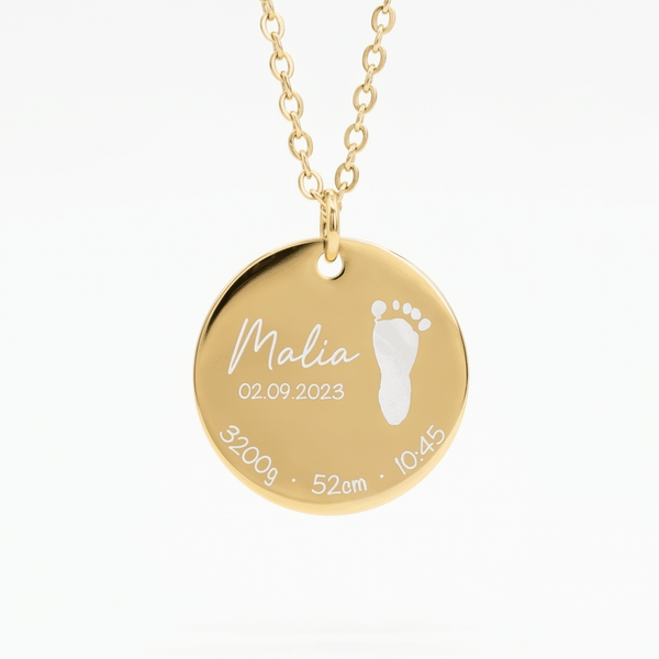 Voetafdruk Geboorte Ketting