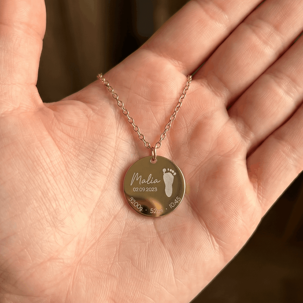 Voetafdruk Geboorte Ketting