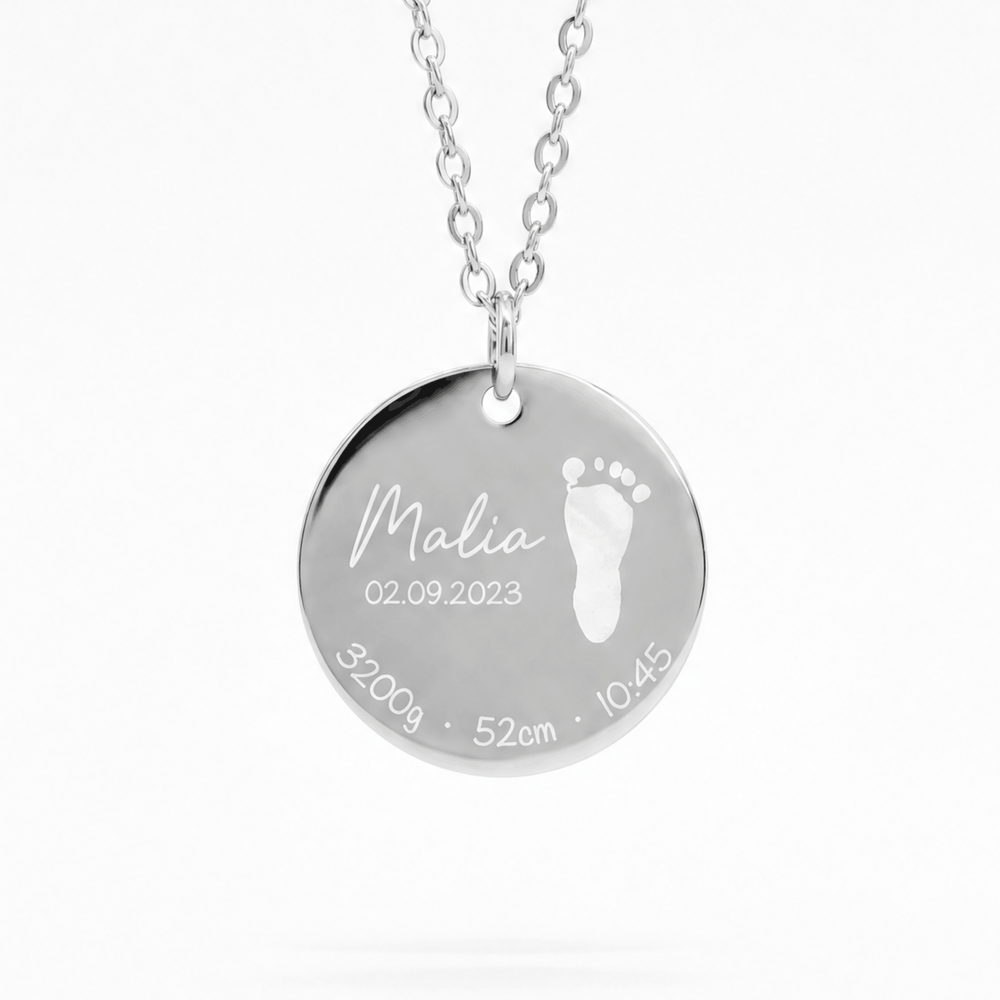 Voetafdruk Geboorte Ketting