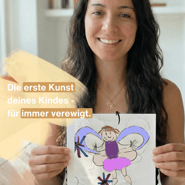 Halsketting met kindertekening