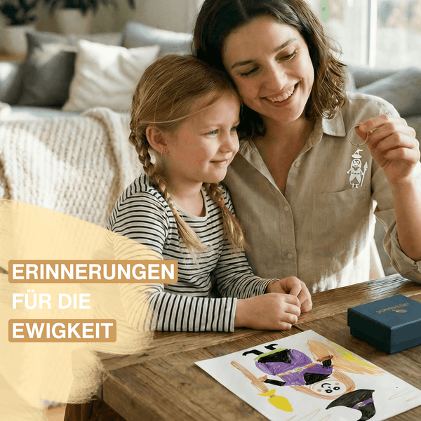 Sleutelhanger met kindertekening