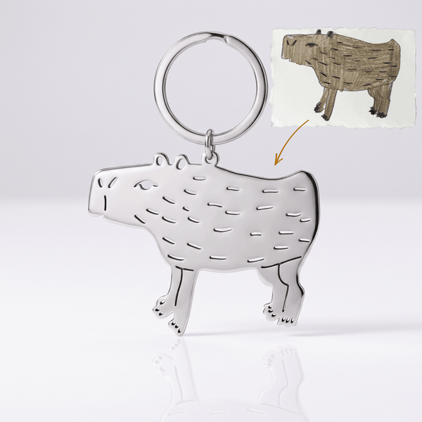 Sleutelhanger met kindertekening